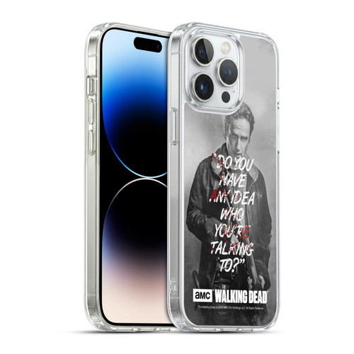 AMC The Walking Dead Quotes Rick Talk Soft Gel Case for Apple iPhone 14 Pro Max & MagSafe