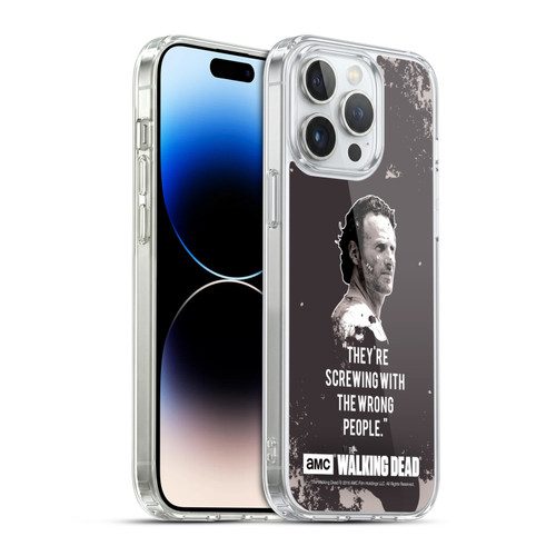 AMC The Walking Dead Quotes Rick Trap Soft Gel Case for Apple iPhone 14 Pro Max & MagSafe