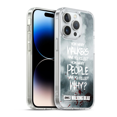 AMC The Walking Dead Quotes Rick Questions Soft Gel Case for Apple iPhone 14 Pro & MagSafe