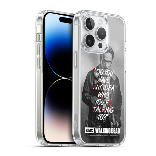 AMC The Walking Dead Quotes Rick Talk Soft Gel Case for Apple iPhone 14 Pro & MagSafe
