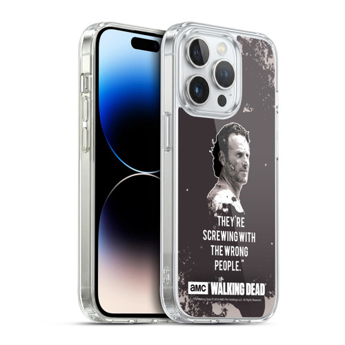 AMC The Walking Dead Quotes Rick Trap Soft Gel Case for Apple iPhone 14 Pro & MagSafe