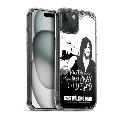 AMC The Walking Dead Quotes Daryl Shoot Soft Gel Case for Apple iPhone 15 Plus & MagSafe
