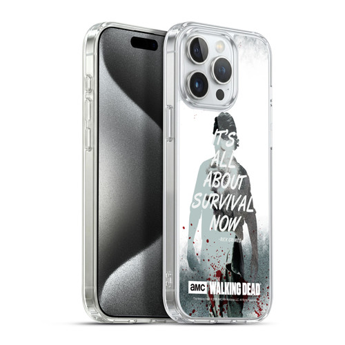 AMC The Walking Dead Quotes Rick Survival Soft Gel Case for Apple iPhone 15 Pro Max & MagSafe