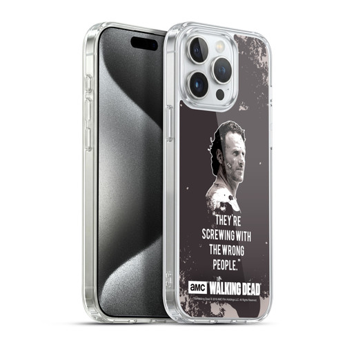 AMC The Walking Dead Quotes Rick Trap Soft Gel Case for Apple iPhone 15 Pro Max & MagSafe