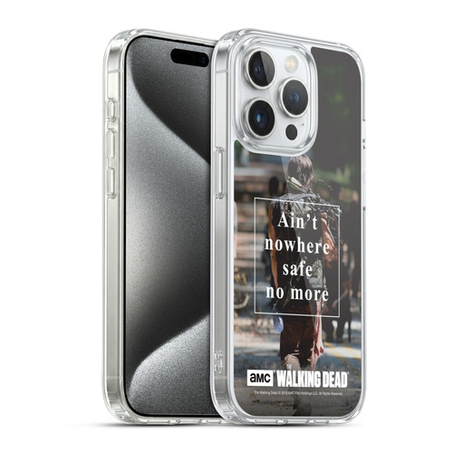 AMC The Walking Dead Quotes Daryl Nowhere Safe Soft Gel Case for Apple iPhone 15 Pro & MagSafe