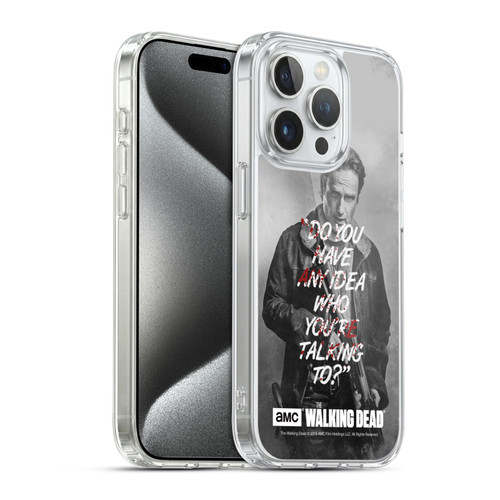 AMC The Walking Dead Quotes Rick Talk Soft Gel Case for Apple iPhone 15 Pro & MagSafe