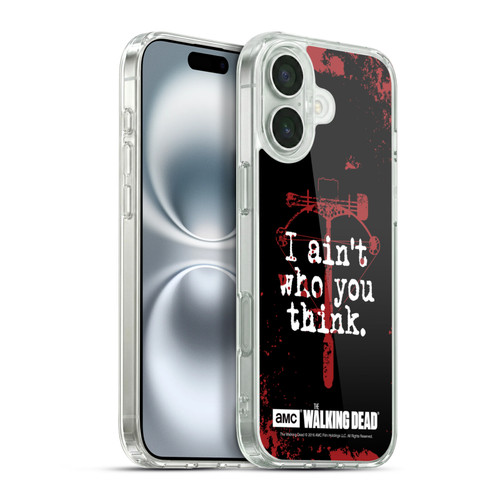 AMC The Walking Dead Quotes Daryl Think Soft Gel Case for Apple iPhone 16 Plus & MagSafe