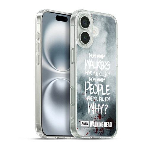 AMC The Walking Dead Quotes Rick Questions Soft Gel Case for Apple iPhone 16 Plus & MagSafe