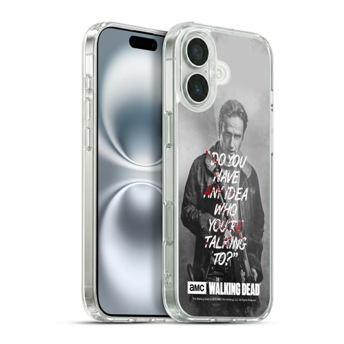 AMC The Walking Dead Quotes Rick Talk Soft Gel Case for Apple iPhone 16 Plus & MagSafe