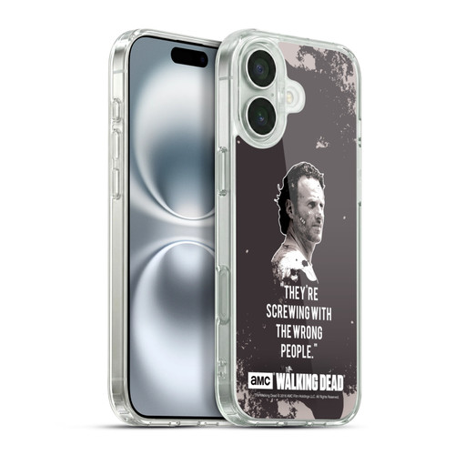 AMC The Walking Dead Quotes Rick Trap Soft Gel Case for Apple iPhone 16 Plus & MagSafe