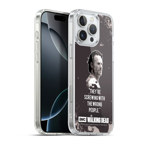 AMC The Walking Dead Quotes Rick Trap Soft Gel Case for Apple iPhone 16 Pro Max & MagSafe
