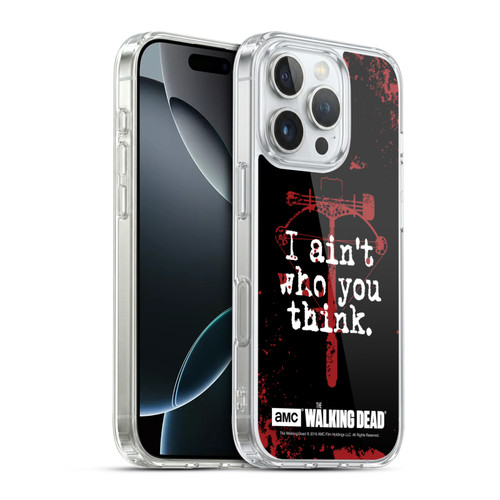 AMC The Walking Dead Quotes Daryl Think Soft Gel Case for Apple iPhone 16 Pro & MagSafe