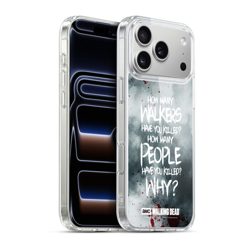 AMC The Walking Dead Quotes Rick Questions Soft Gel Case for Apple iPhone 17 Pro Max