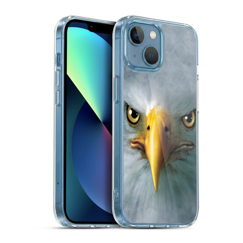 Vincent Hie Big Face Animals Eagle Soft Gel Case for Apple iPhone 13 Mini & MagSafe