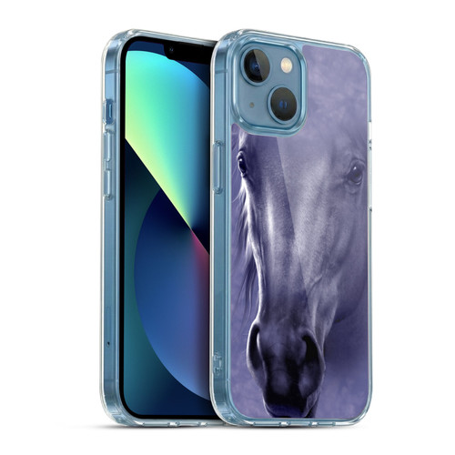 Vincent Hie Big Face Animals Horse Soft Gel Case for Apple iPhone 13 Mini & MagSafe