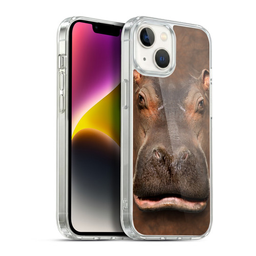 Vincent Hie Big Face Animals Hippo Soft Gel Case for Apple iPhone 14