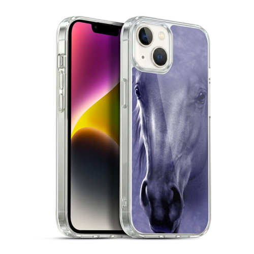 Vincent Hie Big Face Animals Horse Soft Gel Case for Apple iPhone 14 Plus & MagSafe