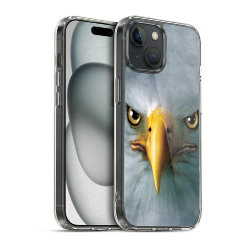 Vincent Hie Big Face Animals Eagle Soft Gel Case for Apple iPhone 15 & MagSafe