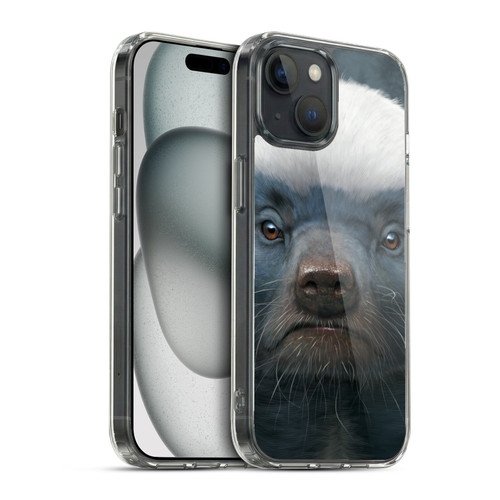 Vincent Hie Big Face Animals Honey Badger Soft Gel Case for Apple iPhone 15 & MagSafe