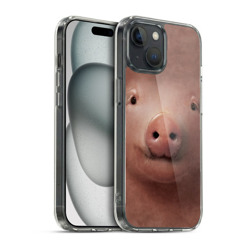 Vincent Hie Big Face Animals Pig Soft Gel Case for Apple iPhone 15 & MagSafe