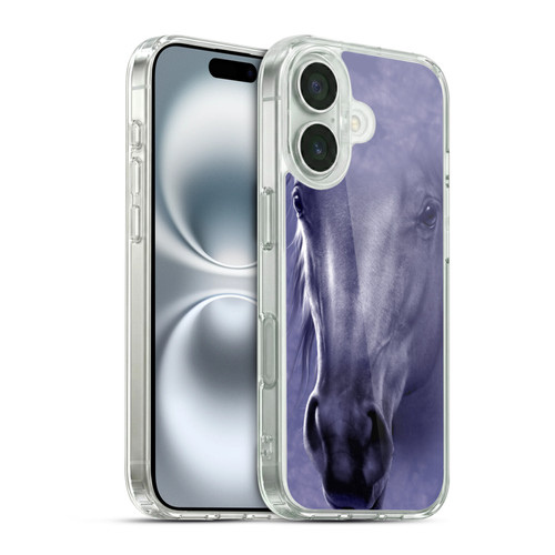 Vincent Hie Big Face Animals Horse Soft Gel Case for Apple iPhone 16 & MagSafe