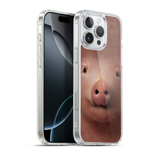 Vincent Hie Big Face Animals Pig Soft Gel Case for Apple iPhone 16 Pro Max & MagSafe