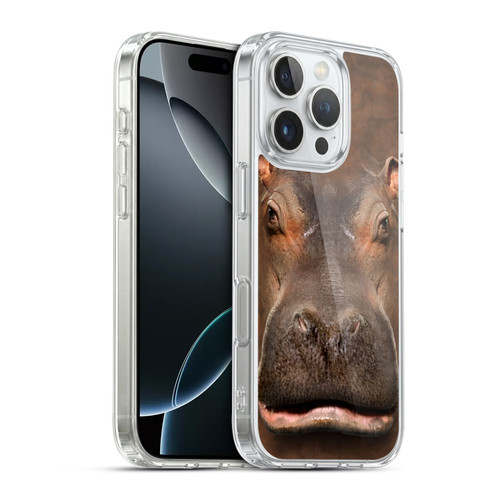 Vincent Hie Big Face Animals Hippo Soft Gel Case for Apple iPhone 16 Pro & MagSafe