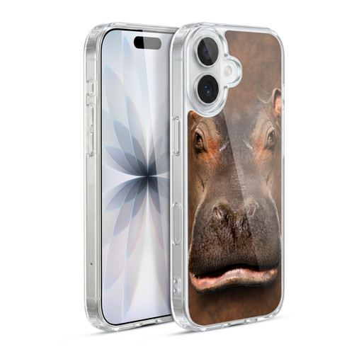 Vincent Hie Big Face Animals Hippo Soft Gel Case for Apple iPhone 17