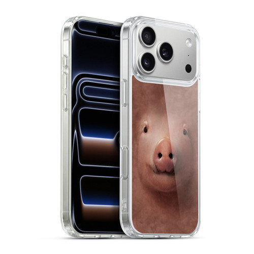 Vincent Hie Big Face Animals Pig Soft Gel Case for Apple iPhone 17 Pro Max