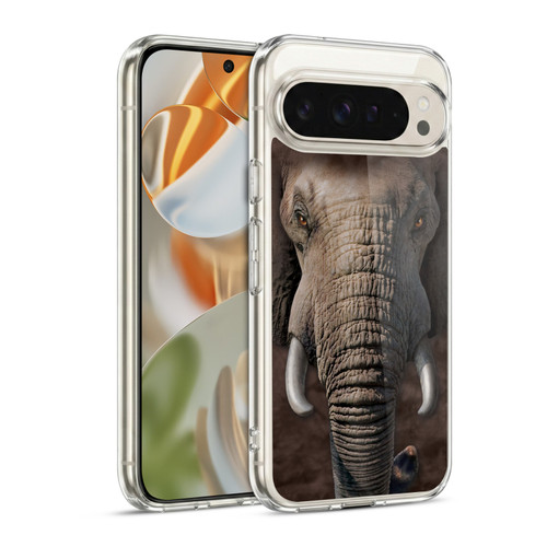 Vincent Hie Big Face Animals Elephant Soft Gel Case for Google Pixel 9 / Pixel 9 Pro