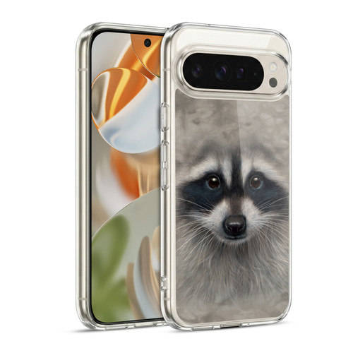 Vincent Hie Big Face Animals Raccoon Soft Gel Case for Google Pixel 9 / Pixel 9 Pro