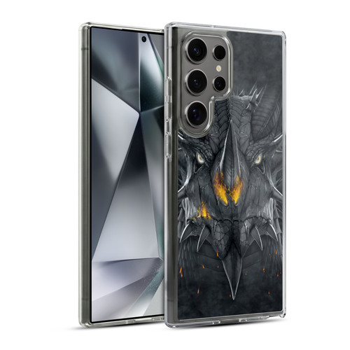 Vincent Hie Big Face Animals Dragon Soft Gel Case for Samsung Galaxy S24 Ultra 5G & MagSafe