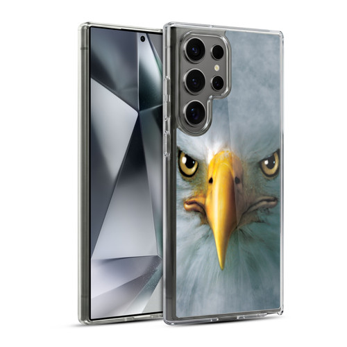 Vincent Hie Big Face Animals Eagle Soft Gel Case for Samsung Galaxy S24 Ultra 5G & MagSafe