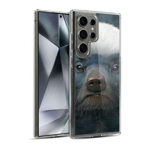 Vincent Hie Big Face Animals Honey Badger Soft Gel Case for Samsung Galaxy S24 Ultra 5G & MagSafe