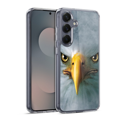 Vincent Hie Big Face Animals Eagle Soft Gel Case for Samsung Galaxy S25 & MagSafe