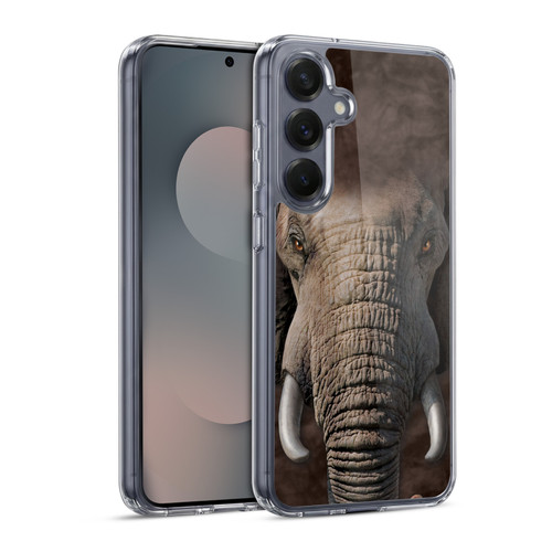 Vincent Hie Big Face Animals Elephant Soft Gel Case for Samsung Galaxy S25 & MagSafe