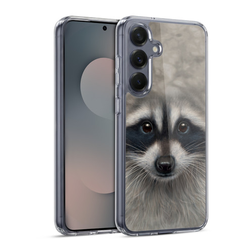 Vincent Hie Big Face Animals Raccoon Soft Gel Case for Samsung Galaxy S25 & MagSafe