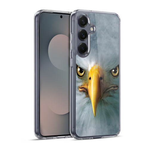 Vincent Hie Big Face Animals Eagle Soft Gel Case for Samsung Galaxy S25+ & MagSafe