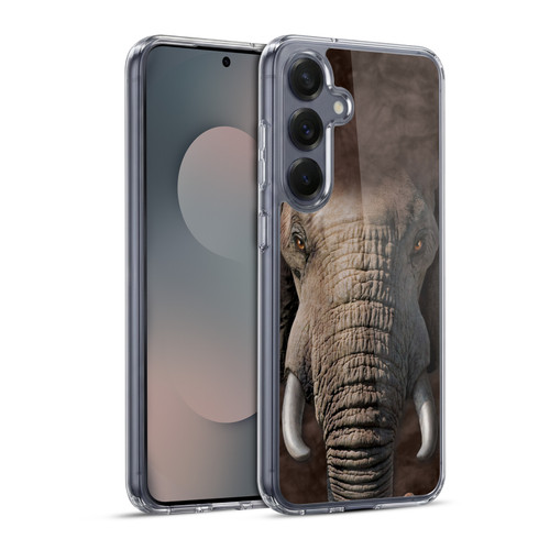 Vincent Hie Big Face Animals Elephant Soft Gel Case for Samsung Galaxy S25+ & MagSafe