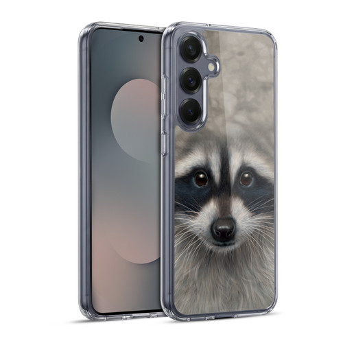 Vincent Hie Big Face Animals Raccoon Soft Gel Case for Samsung Galaxy S25+ & MagSafe