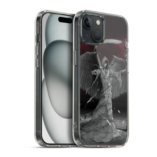 Vincent Hie Skulls Time Is Up Soft Gel Case for Apple iPhone 15 Plus & MagSafe