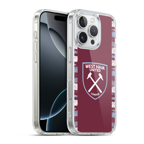 West Ham United FC 2022/23 Crest Kit Home Soft Gel Case for Apple iPhone 16 Pro & MagSafe