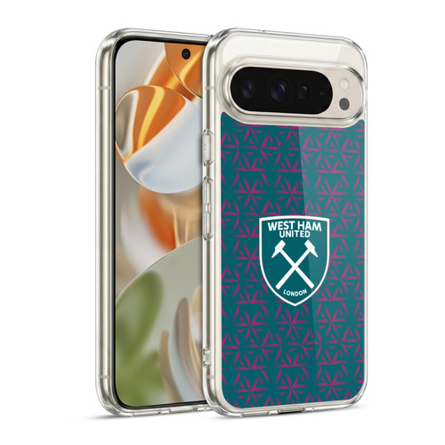West Ham United FC 2022/23 Crest Kit Home Goalkeeper Soft Gel Case for Google Pixel 9 / Pixel 9 Pro