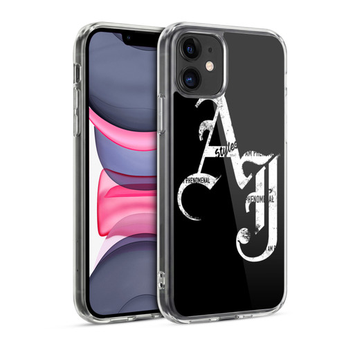 WWE Aj Styles Grunge Initials Soft Gel Case for Apple iPhone 11