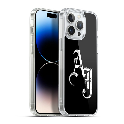 WWE Aj Styles Grunge Initials Soft Gel Case for Apple iPhone 13 Pro Max & MagSafe