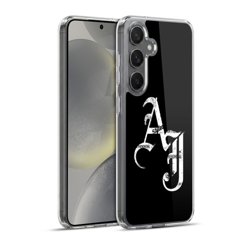 WWE Aj Styles Grunge Initials Soft Gel Case for Samsung Galaxy S24+ 5G & MagSafe