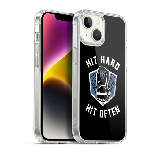 WWE 2017 Roman Reigns Hit Hard Hit Often Soft Gel Case for Apple iPhone 14