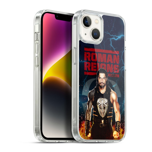 WWE 2017 Roman Reigns LED Image Soft Gel Case for Apple iPhone 14 Plus & MagSafe