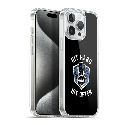 WWE 2017 Roman Reigns Hit Hard Hit Often Soft Gel Case for Apple iPhone 15 Pro Max & MagSafe