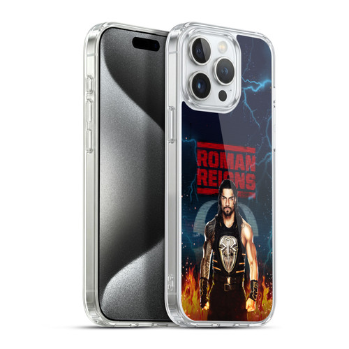 WWE 2017 Roman Reigns LED Image Soft Gel Case for Apple iPhone 15 Pro Max & MagSafe